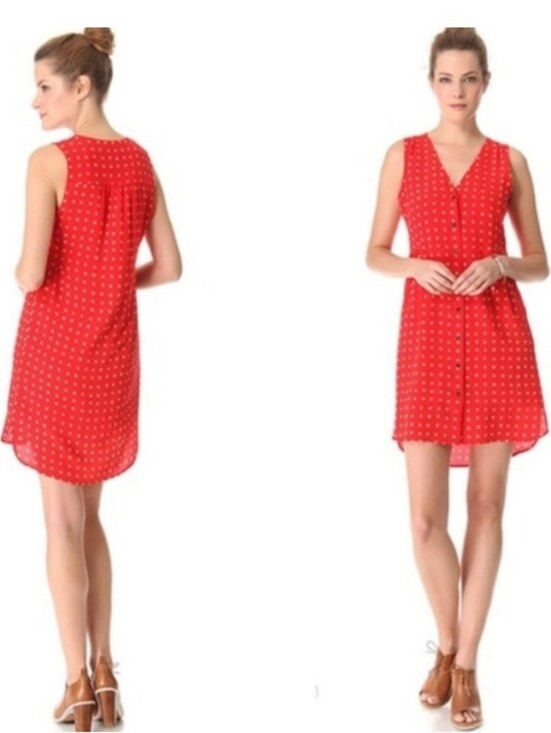 Madewell Dresses & Skirts - Madewell Silk Odette Mini Dress Sleeveless Pintuck M EUC Red Floral